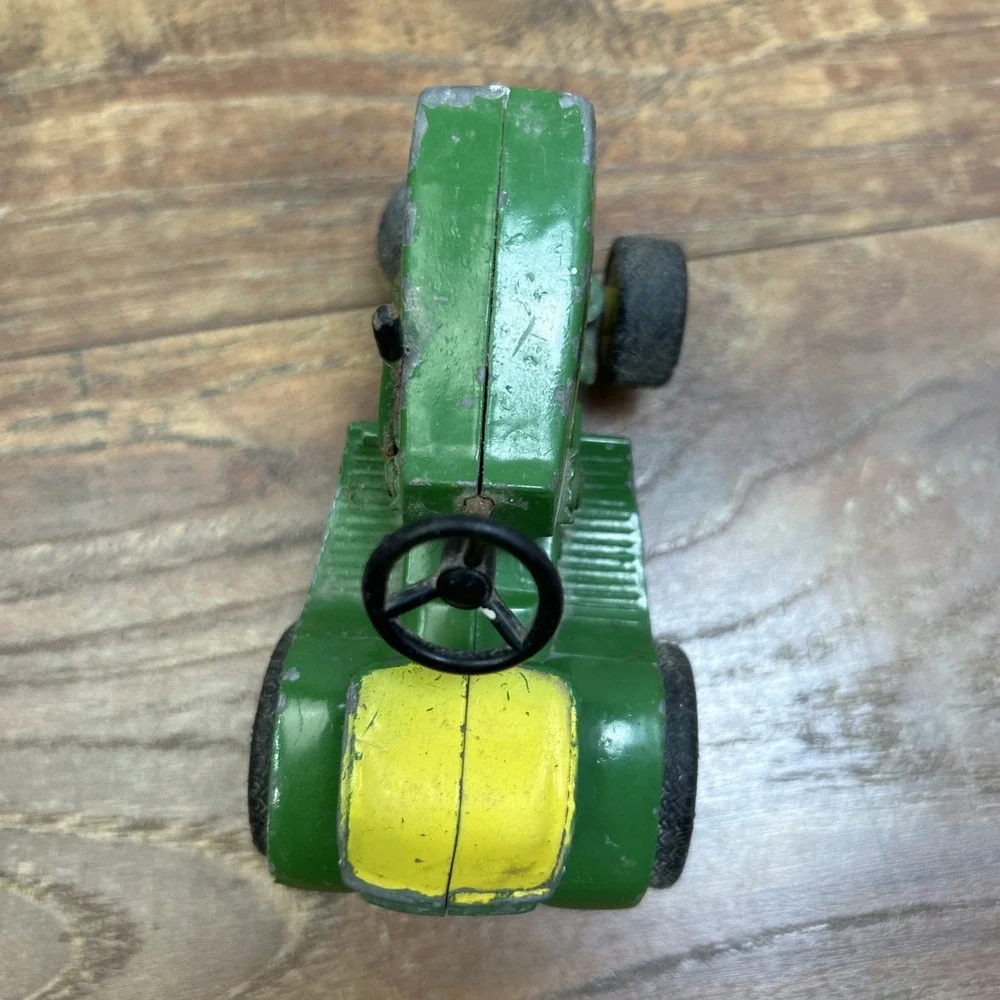 Vintage 1960's 70's Ertl John Deere 140 Lawn Garden Tractor W/ Dump Cart 1:16